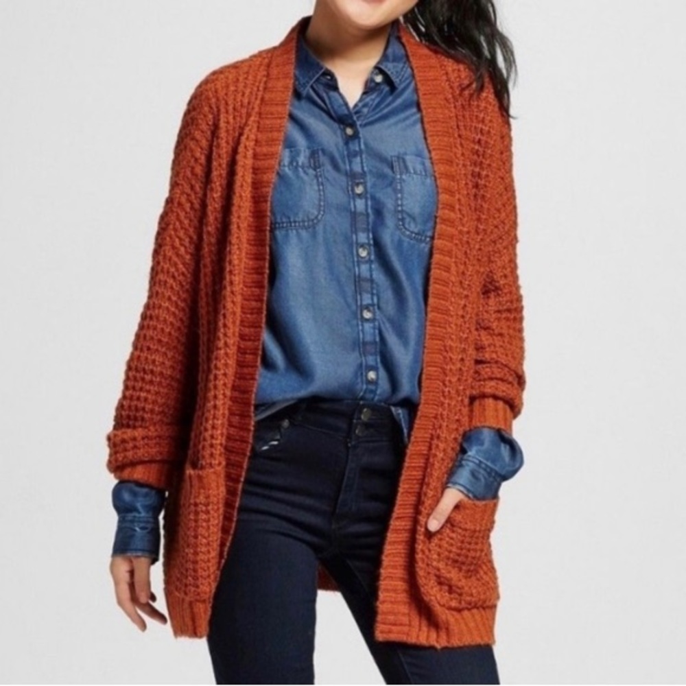 Target Mossimo Orange Cardigan - S